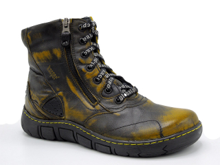 Dámské zimní boty Kacper K40595 žlutočerná