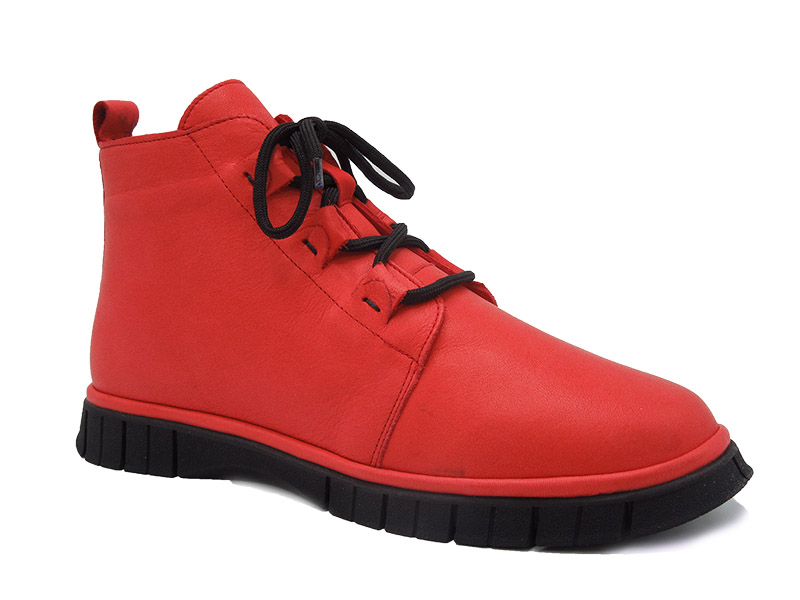 Dámské červené kotníkové boty Mago M201