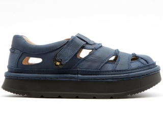 Letní boty na vyšší podrážce L3860 modrá