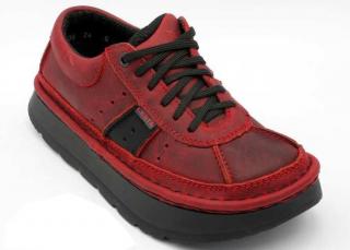 Dámské i pánské boty na vyšší podešvi L3038 červená